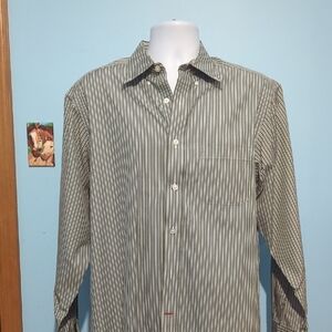 Daniel Cremieux Classic Black and White Striped Men's Shirt